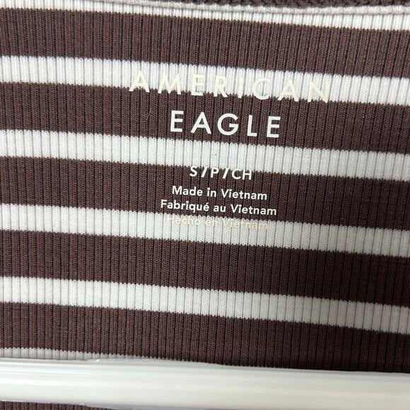 American Eagle Outfitters Striped Brown Tank size S NWT - Picture 5 of 8